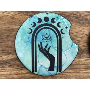 Celestial Moon Phases Car Coaster 2 Pack